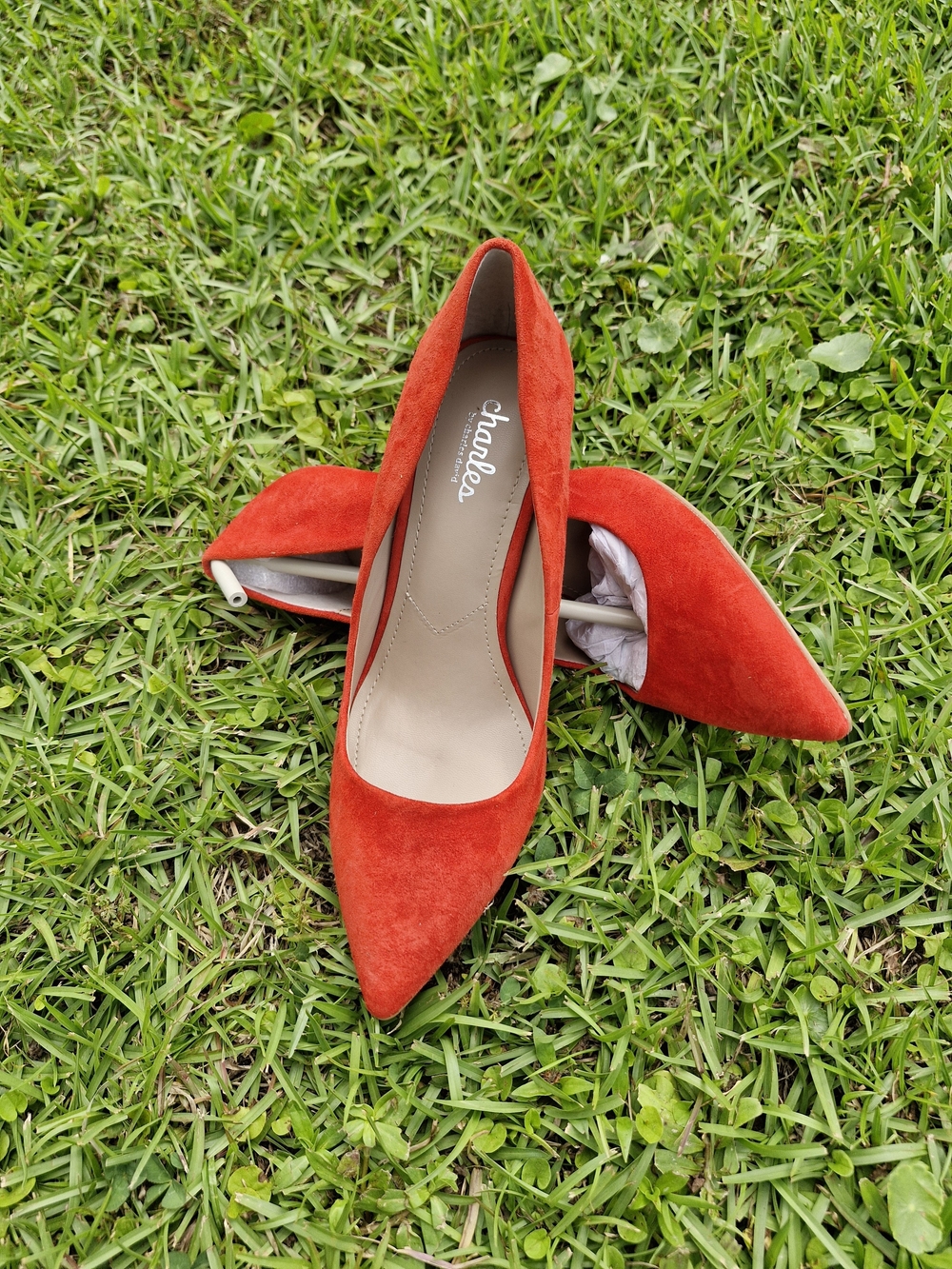 CHARLES DAVID Incredibly Kid Suede Pumps - Size 8